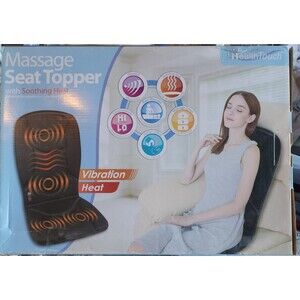 HealthTouch Massage Seat Topper with Soothing Heat & Vibration – 3 Massage...